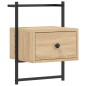 vidaXL Wand-Nachttisch Sonoma-Eiche 35x30x51 cm Holzwerkstoff vidaXL Wand-Nachttisch Sonoma-Eiche 35x30x51 cm Holzwerkstoff