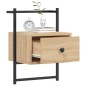 vidaXL Wand-Nachttisch Sonoma-Eiche 35x30x51 cm Holzwerkstoff vidaXL Wand-Nachttisch Sonoma-Eiche 35x30x51 cm Holzwerkstoff