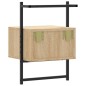 vidaXL Wand-Nachttisch Sonoma-Eiche 35x30x51 cm Holzwerkstoff vidaXL Wand-Nachttisch Sonoma-Eiche 35x30x51 cm Holzwerkstoff