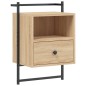 vidaXL Wand-Nachttisch Sonoma-Eiche 40x30x61 cm Holzwerkstoff vidaXL Wand-Nachttisch Sonoma-Eiche 40x30x61 cm Holzwerkstoff