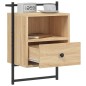vidaXL Wand-Nachttisch Sonoma-Eiche 40x30x61 cm Holzwerkstoff vidaXL Wand-Nachttisch Sonoma-Eiche 40x30x61 cm Holzwerkstoff