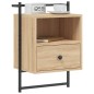 vidaXL Wand-Nachttisch Sonoma-Eiche 40x30x61 cm Holzwerkstoff vidaXL Wand-Nachttisch Sonoma-Eiche 40x30x61 cm Holzwerkstoff