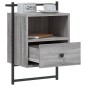 vidaXL Wand-Nachttisch Grau Sonoma 40x30x61 cm Holzwerkstoff vidaXL Wand-Nachttisch Grau Sonoma 40x30x61 cm Holzwerkstoff