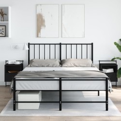 vidaXL Wand-Nachttische 2 Stk. Schwarz 40x30x61 cm Holzwerkstoff