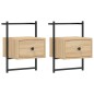 vidaXL Wand-Nachttische 2 Stk. Sonoma-Eiche 35x30x51 cm Holzwerkstoff vidaXL Wand-Nachttische 2 Stk. Sonoma-Eiche 35x30x51 cm Holzwerkstoff