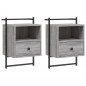 vidaXL Wand-Nachttische 2 Stk. Grau Sonoma 40x30x61 cm Holzwerkstoff vidaXL Wand-Nachttische 2 Stk. Grau Sonoma 40x30x61 cm Holzwerkstoff