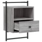 vidaXL Wand-Nachttische 2 Stk. Grau Sonoma 40x30x61 cm Holzwerkstoff vidaXL Wand-Nachttische 2 Stk. Grau Sonoma 40x30x61 cm Holzwerkstoff