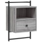 vidaXL Wand-Nachttische 2 Stk. Grau Sonoma 40x30x61 cm Holzwerkstoff vidaXL Wand-Nachttische 2 Stk. Grau Sonoma 40x30x61 cm Holzwerkstoff