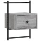 vidaXL Wand-Nachttisch Grau Sonoma 35x30x51 cm Holzwerkstoff vidaXL Wand-Nachttisch Grau Sonoma 35x30x51 cm Holzwerkstoff