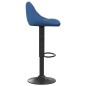 Barhocker 2 Stk. Blau Samt Barhocker 2 Stk. Blau Samt