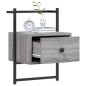 vidaXL Wand-Nachttisch Grau Sonoma 35x30x51 cm Holzwerkstoff vidaXL Wand-Nachttisch Grau Sonoma 35x30x51 cm Holzwerkstoff