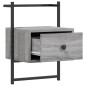 vidaXL Wand-Nachttisch Grau Sonoma 35x30x51 cm Holzwerkstoff vidaXL Wand-Nachttisch Grau Sonoma 35x30x51 cm Holzwerkstoff
