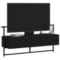 vidaXL TV-Wandschrank Schwarz 100,5x30x51 cm Holzwerkstoff vidaXL TV-Wandschrank Schwarz 100,5x30x51 cm Holzwerkstoff