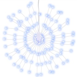vidaXL Weihnachtsbeleuchtung Feuerwerk 140 LEDs Kaltweiß 17 cm