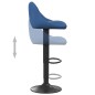 Barhocker 2 Stk. Blau Samt Barhocker 2 Stk. Blau Samt