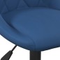 Barhocker 2 Stk. Blau Samt Barhocker 2 Stk. Blau Samt