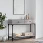 vidaXL Konsolentisch Grau Sonoma 100x34,5x75 cm Holzwerkstoff vidaXL Konsolentisch Grau Sonoma 100x34,5x75 cm Holzwerkstoff