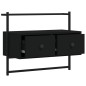 vidaXL TV-Wandschrank Schwarz 60,5x30x51 cm Holzwerkstoff vidaXL TV-Wandschrank Schwarz 60,5x30x51 cm Holzwerkstoff