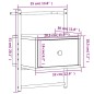 vidaXL Wand-Nachttisch Räuchereiche 35x30x51 cm Holzwerkstoff vidaXL Wand-Nachttisch Räuchereiche 35x30x51 cm Holzwerkstoff