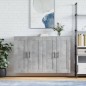 Wandschränke 2 Stk. Betongrau Holzwerkstoff Wandschränke 2 Stk. Betongrau Holzwerkstoff