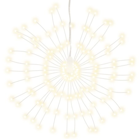 vidaXL Weihnachtsbeleuchtung Feuerwerk 140 LEDs Warmweiß 17 cm