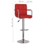 vidaXL Barhocker 2 Stk. Weinrot Kunstleder vidaXL Barhocker 2 Stk. Weinrot Kunstleder