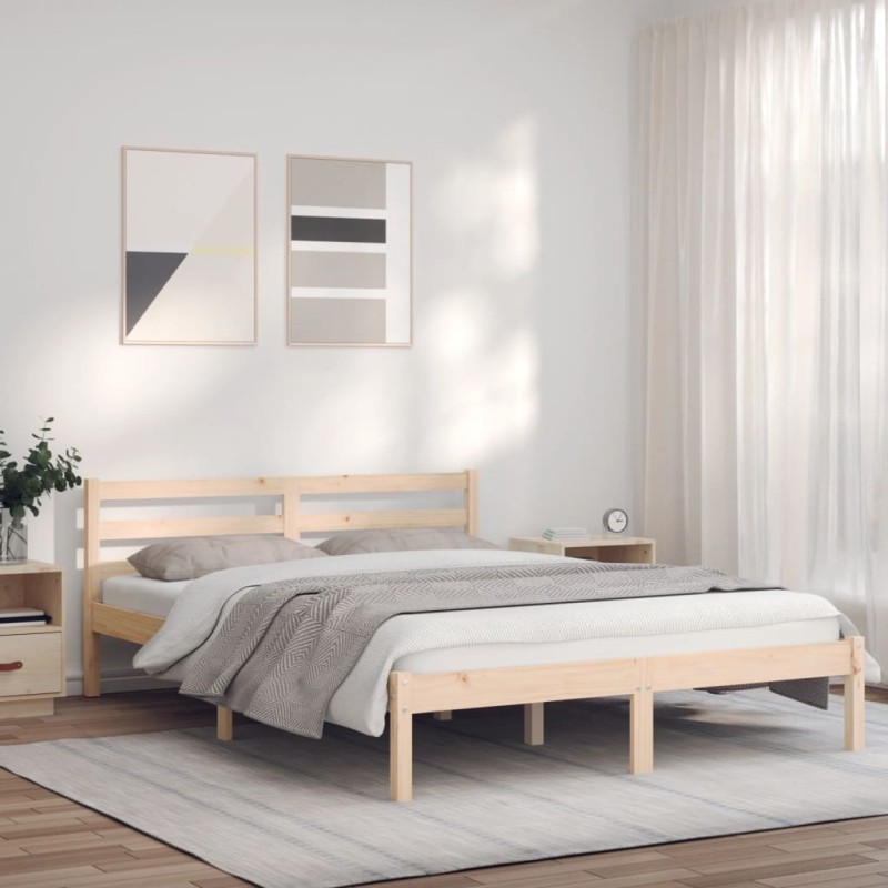 vidaXL Massivholzbett 135x190 cm Kiefer 4FT6 Double vidaXL Massivholzbett 135x190 cm Kiefer 4FT6 Double