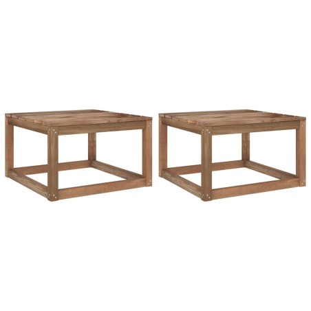 vidaXL Garten-Palettentische 2 Stk. 60x60x36,5 cm Kiefernholz