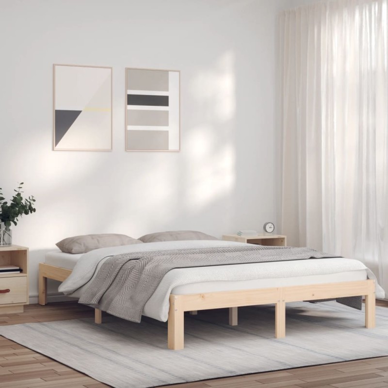 vidaXL Massivholzbett 135x190 cm Kiefer 4FT6 Double vidaXL Massivholzbett 135x190 cm Kiefer 4FT6 Double