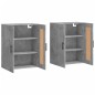 Wandschränke 2 Stk. Betongrau Holzwerkstoff Wandschränke 2 Stk. Betongrau Holzwerkstoff