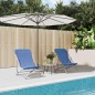 vidaXL Strandstühle 2 Stk. Blau Textilene & Pulverbeschichteter Stahl vidaXL Strandstühle 2 Stk. Blau Textilene & Pulverbeschichteter Stahl
