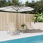 vidaXL Strandstühle 2 Stk. Creme Textilene & Pulverbeschichteter Stahl vidaXL Strandstühle 2 Stk. Creme Textilene & Pulverbeschichteter Stahl