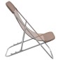 vidaXL Strandstühle 2 Stk. Braun Textilene & Pulverbeschichteter Stahl vidaXL Strandstühle 2 Stk. Braun Textilene & Pulverbeschichteter Stahl