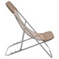 vidaXL Strandstühle 2 Stk. Taupe Textilene & Pulverbeschichteter Stahl vidaXL Strandstühle 2 Stk. Taupe Textilene & Pulverbeschichteter Stahl