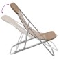 vidaXL Strandstühle 2 Stk. Taupe Textilene & Pulverbeschichteter Stahl vidaXL Strandstühle 2 Stk. Taupe Textilene & Pulverbeschichteter Stahl