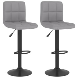 vidaXL Barhocker 2 Stk. Hellgrau Stoff