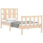 Bettgestell mit Kopfteil 90x190 cm Massivholz Bettgestell mit Kopfteil 90x190 cm Massivholz