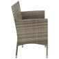 vidaXL Gartensofa 3-Sitzer mit Kissen Grau Poly Rattan vidaXL Gartensofa 3-Sitzer mit Kissen Grau Poly Rattan