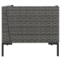 vidaXL 3-tlg. Garten-Lounge-Set Dunkelgrau Halbrundes Poly Rattan vidaXL 3-tlg. Garten-Lounge-Set Dunkelgrau Halbrundes Poly Rattan