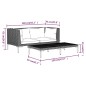 vidaXL 3-tlg. Garten-Lounge-Set Dunkelgrau Halbrundes Poly Rattan vidaXL 3-tlg. Garten-Lounge-Set Dunkelgrau Halbrundes Poly Rattan