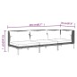 vidaXL 3-tlg. Garten-Lounge-Set Dunkelgrau Halbrundes Poly Rattan vidaXL 3-tlg. Garten-Lounge-Set Dunkelgrau Halbrundes Poly Rattan
