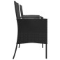 vidaXL 2-Sitzer-Gartensofa mit Teetisch Poly Rattan Schwarz vidaXL 2-Sitzer-Gartensofa mit Teetisch Poly Rattan Schwarz