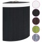 vidaXL Eck-Wäschekorb Bambus Schwarz 60 L vidaXL Eck-Wäschekorb Bambus Schwarz 60 L