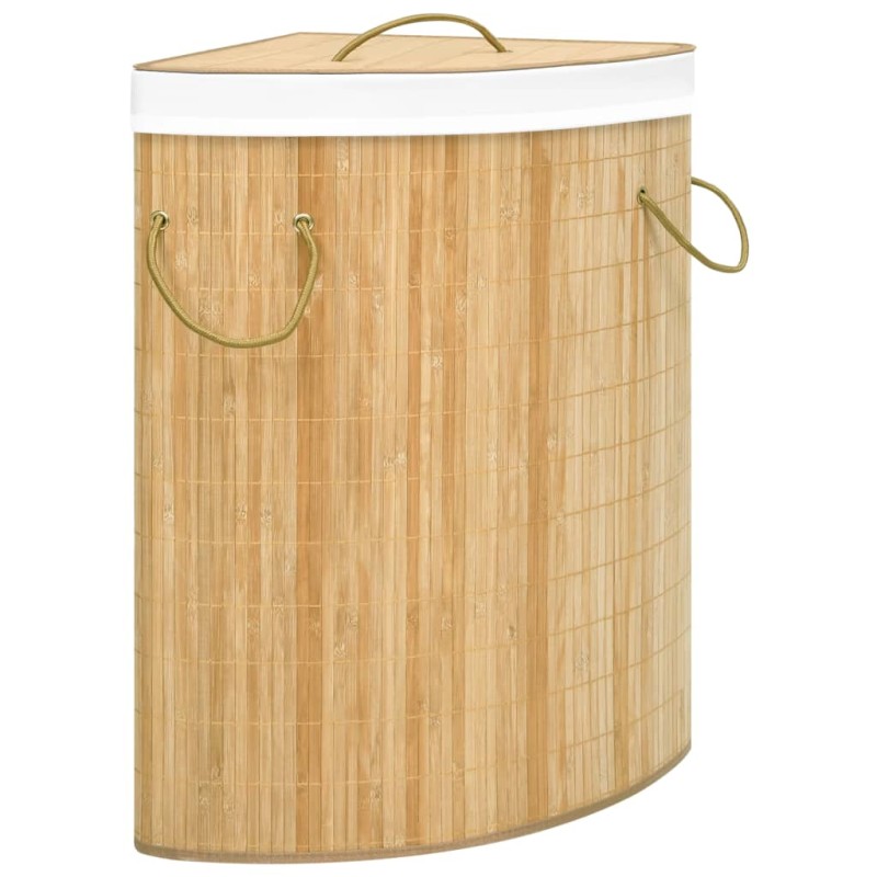 vidaXL Eck-Wäschekorb Bambus 60 L vidaXL Eck-Wäschekorb Bambus 60 L