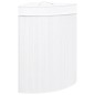 vidaXL Eck-Wäschekorb Bambus Weiß 60 L vidaXL Eck-Wäschekorb Bambus Weiß 60 L