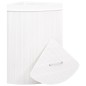 vidaXL Eck-Wäschekorb Bambus Weiß 60 L vidaXL Eck-Wäschekorb Bambus Weiß 60 L