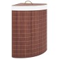 vidaXL Eck-Wäschekorb Bambus Braun 60 L vidaXL Eck-Wäschekorb Bambus Braun 60 L