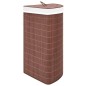 vidaXL Eck-Wäschekorb Bambus Braun 60 L vidaXL Eck-Wäschekorb Bambus Braun 60 L