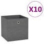 vidaXL Aufbewahrungsboxen 10 Stk. Vliesstoff 28x28x28 cm Grau vidaXL Aufbewahrungsboxen 10 Stk. Vliesstoff 28x28x28 cm Grau
