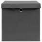 vidaXL Aufbewahrungsboxen mit Deckeln 4 Stk. 28x28x28 cm Grau vidaXL Aufbewahrungsboxen mit Deckeln 4 Stk. 28x28x28 cm Grau